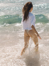 Pilates organic cotton crop tee