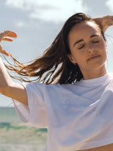 Pilates organic cotton crop tee