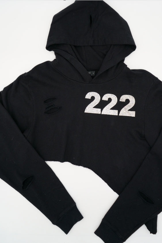 222 bling asymmetrical sweatshirt