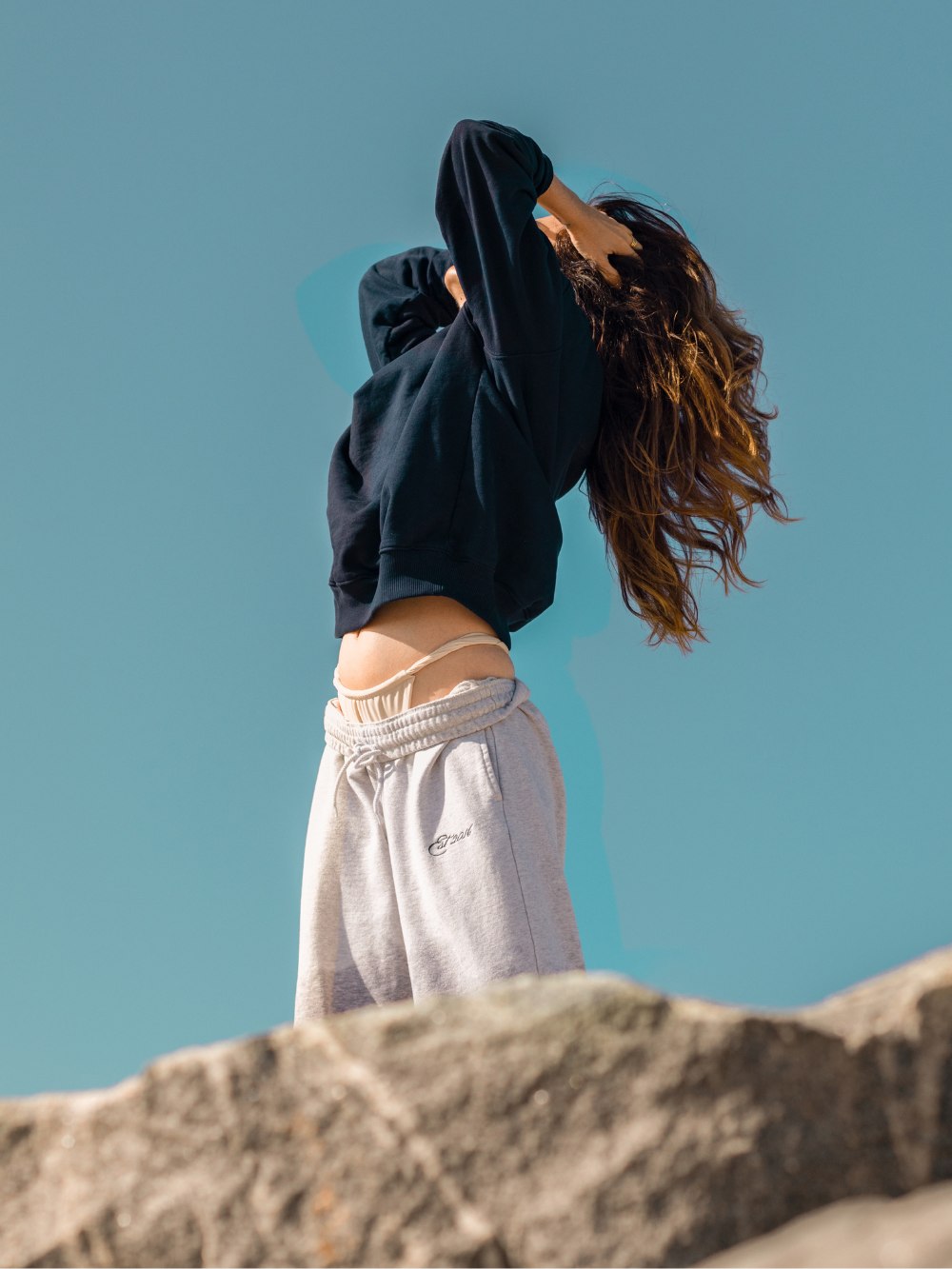 Summer Nights organic crew neck sweatshirt