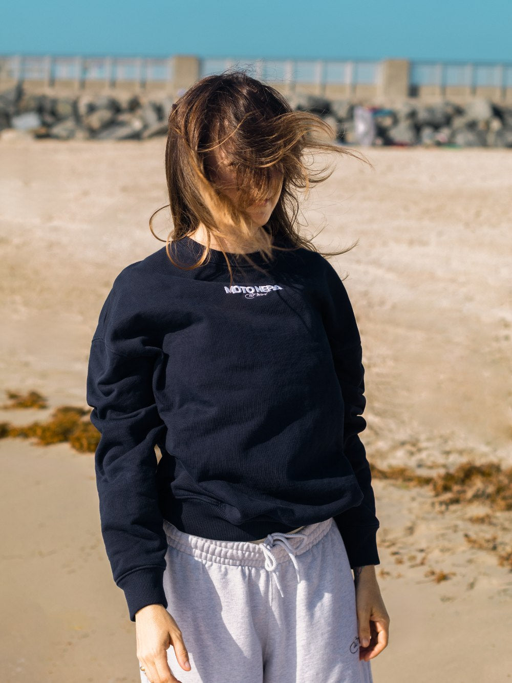 Summer Nights organic crew neck sweatshirt