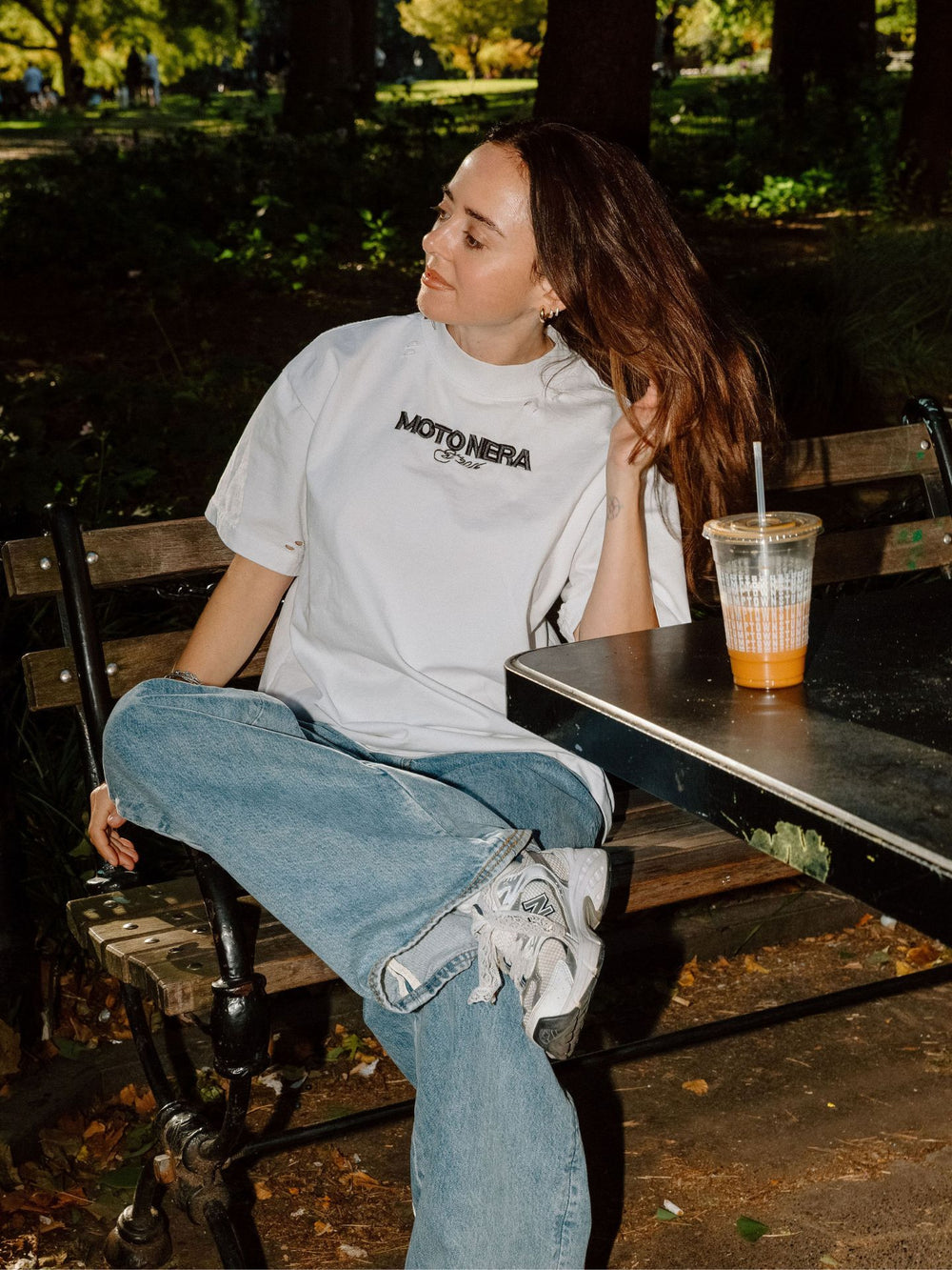 Never Stressed Distressed Cotton T-shirt